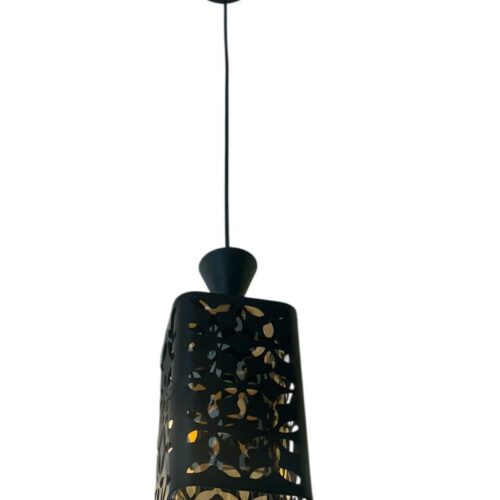 Suspension décorative orientale noire – Motifs ajourés & lumière d’ambiance