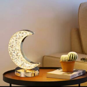 LAMPE LED CRISTAL ( croissant de lune)