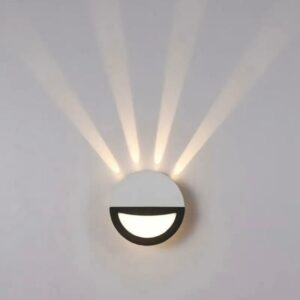 Applique murale LED 6W IP65 – Design demi-lune effet lumineux éventail