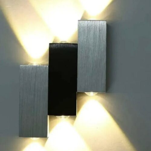 Applique murale LED moderne – Éclairage haut et bas en aluminium brossé