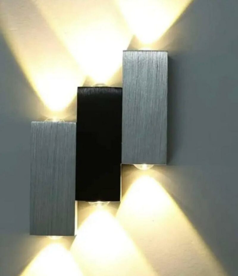 Applique murale LED moderne – Éclairage haut et bas en aluminium brossé
