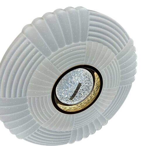 Plafonnier LED rond avec centre effet cristal – Design élégant & lumière douce