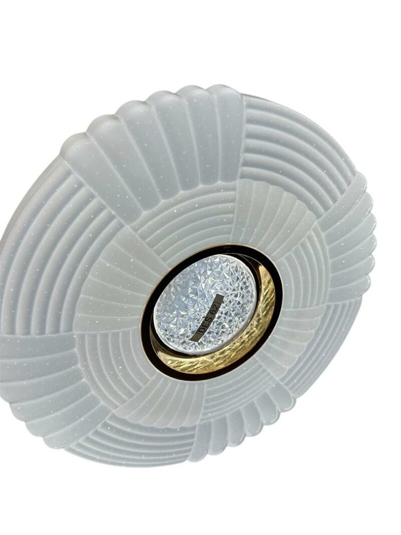Plafonnier LED rond avec centre effet cristal – Design élégant & lumière douce
