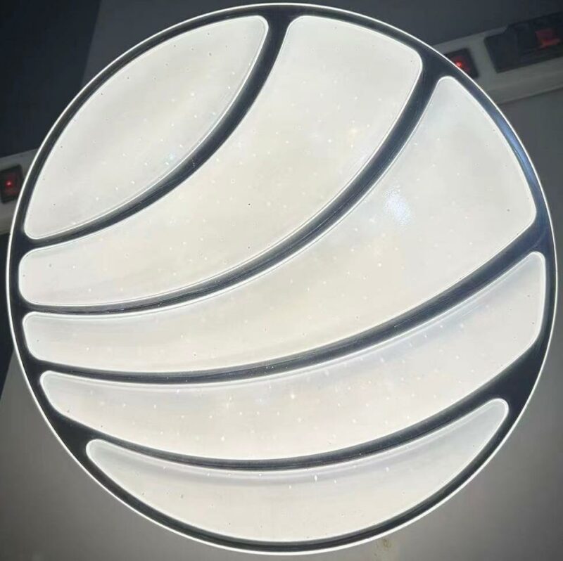 GLOBE LED MOYEN Plafonnier LED rond blanc – Effet étoilé moderne & lumière douce