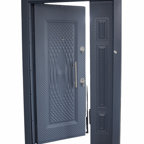 Blindée avec Panneau Latéral – Motif 3D Gris Anthracite