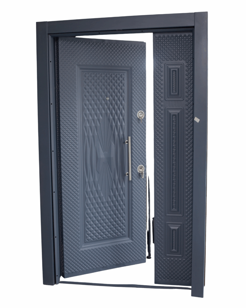 46 Blindée avec Panneau Latéral – Motif 3D Gris Anthracite