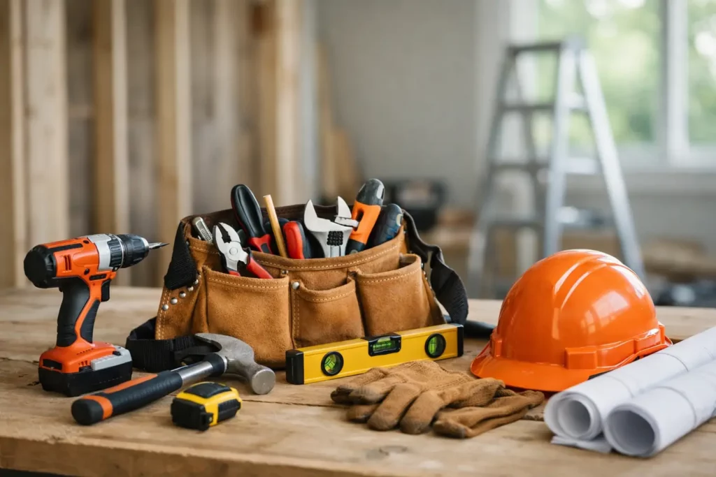 Outillage essentiel pour chantier maison