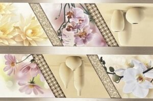Faïence Carrelage Mural Décoratif  Floral Beige