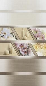 Faïence Carrelage Mural Décoratif  Floral Beige